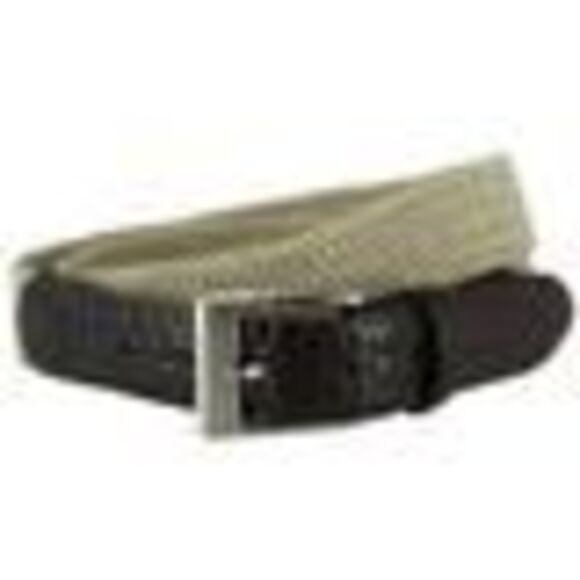 CTM Men's Big & Tall Braided Elastic Stretch Belt with Croc Print End Tabs - Picture 6 of 6